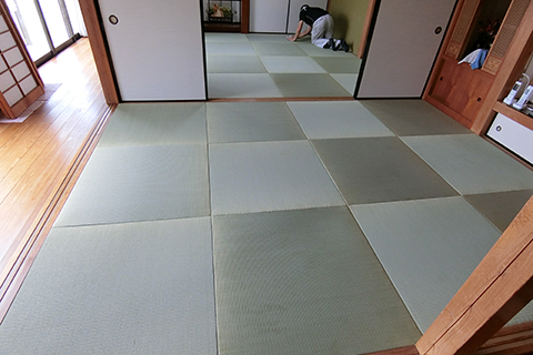-サイズも選べるエコ栽培い草を使用した国産無農薬畳への畳替え-