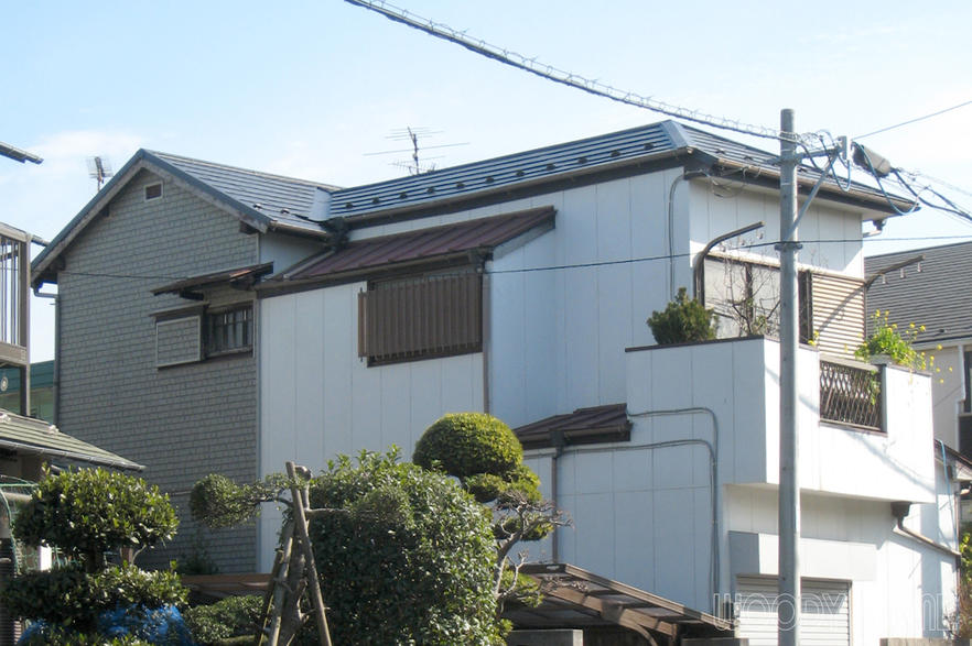 -屋根  台風被害に遭われた瓦屋根をガルバリウム鋼鈑屋根への葺き替えリフォーム-