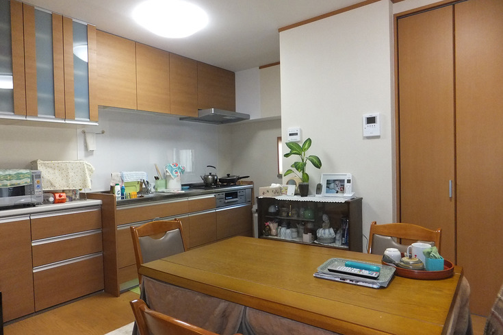 間取りを変更して和室と台所を一つにして大きなLDKに